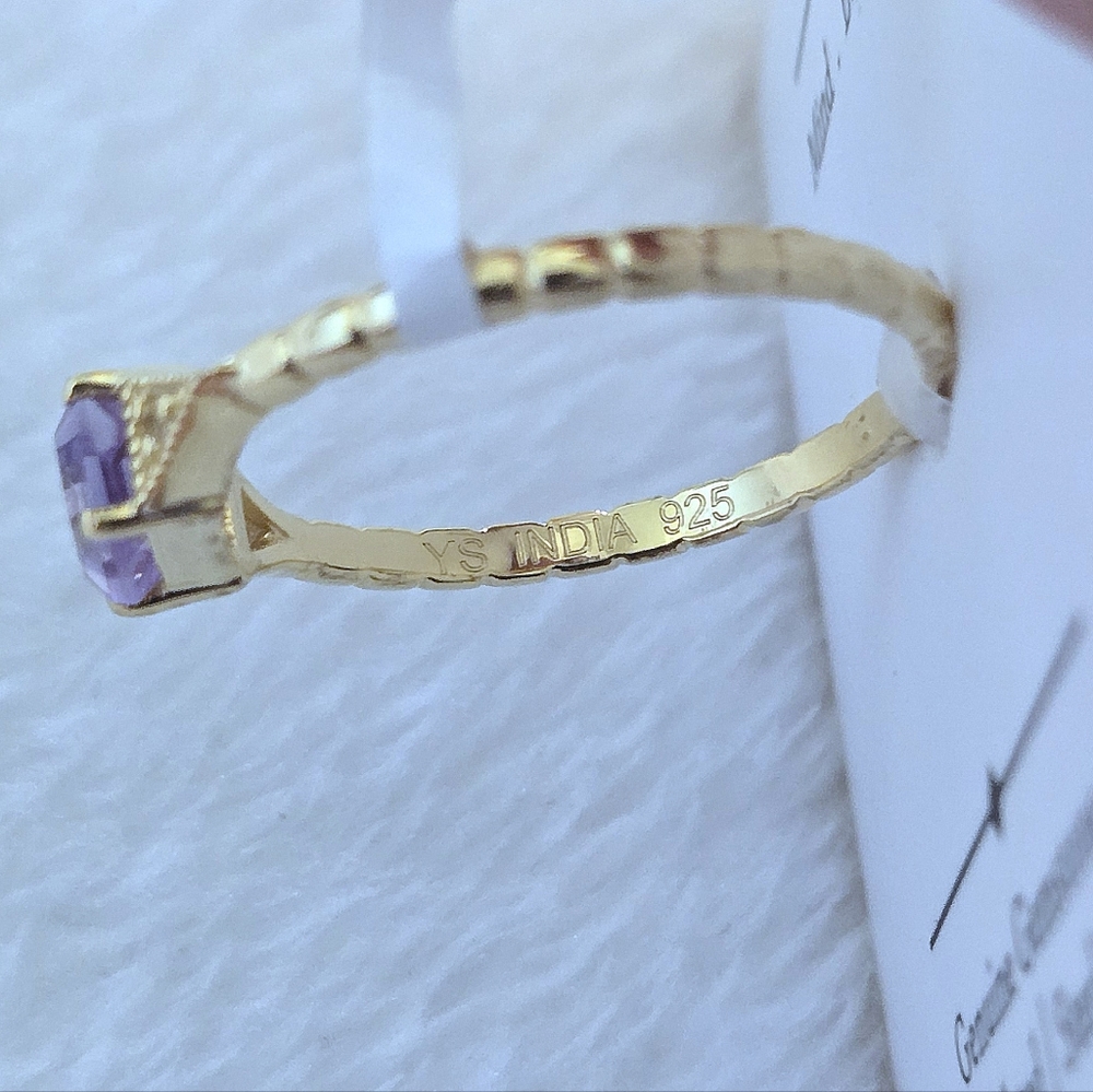 Shivam Amethyst💜 with White Topaz Ring💍 - NIB - Picture 10 of 16